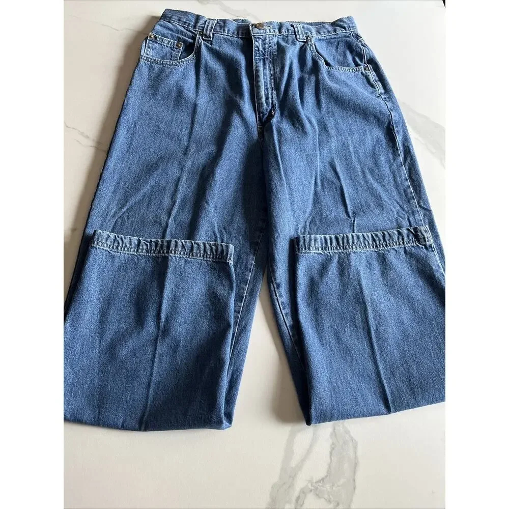 Frayed Brand Womens Mom Jeans High Rise Bootcut Denim Pants Relaxed Size 31
